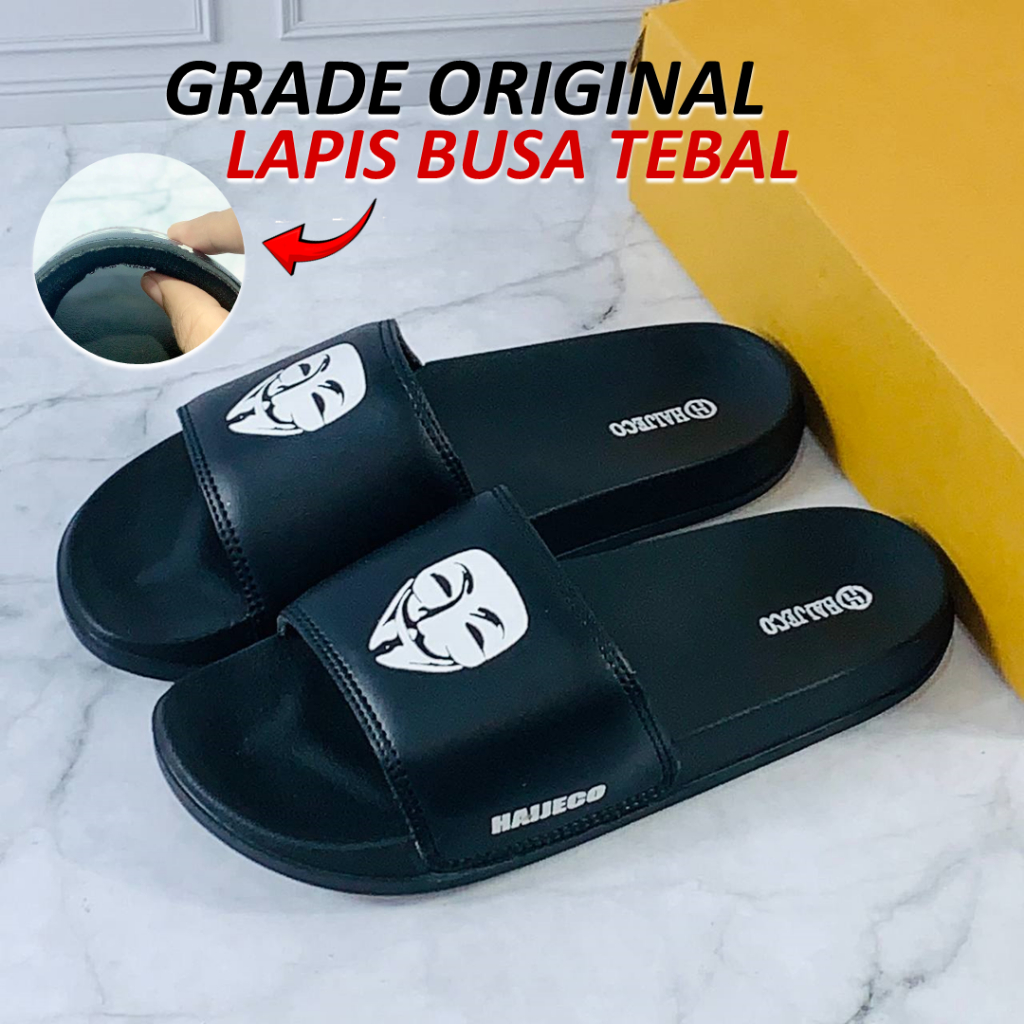 รองเท้าแตะ Slop สําหรับผู้ชายยางเกรดเดิม Distro, รองเท้าแตะ BJORKA Slip On Slide
