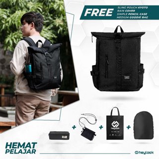 Heylook Official - (Student Saving Package) กระเป๋าเป้สะพายหลัง ใส่แล็ปท็อปได้ ขนาด 14-15 นิ้ว สําหรับผู้หญิง และผู้ชาย