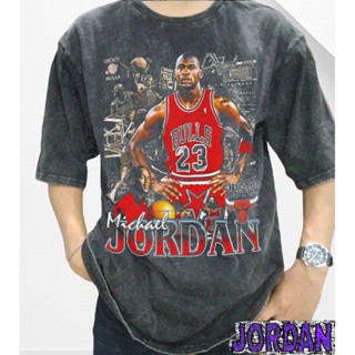 เสื้อยืด พิมพ์ลาย Michael Jordan NBA Bulls สไตล์วินเทจ โอเวอร์ไซซ์ สําหรับผู้ชาย และผู้หญิง