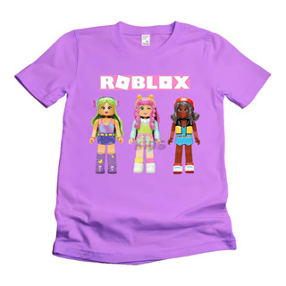 (ฟรีชื่อ) เสื้อยืด พิมพ์ลายตัวอักษร "ROBLOX GIRL" ใหม่ล่าสุด พร้อมวัสดุผ้าฝ้ายเกรดพรีเมี่ยม