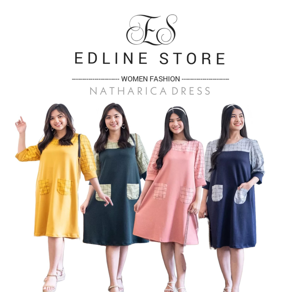 Isuka FASHION- Nathrica dress jumbo oversize bigsize women& 39;s dress/women& 39;s clothes/women& 39