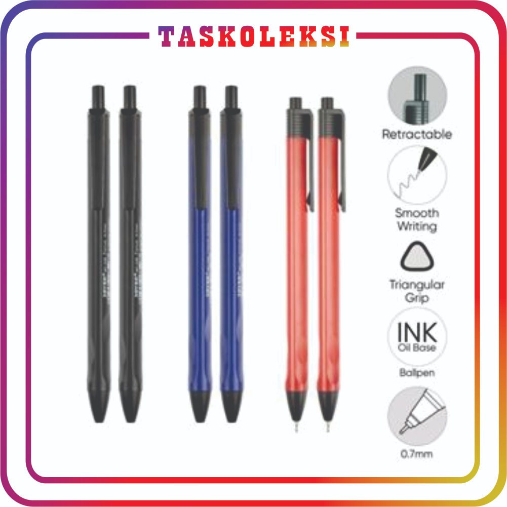 TK - Ball Pen BP-338 Focus 0.7 mm Triangle Grip Ballpen S065