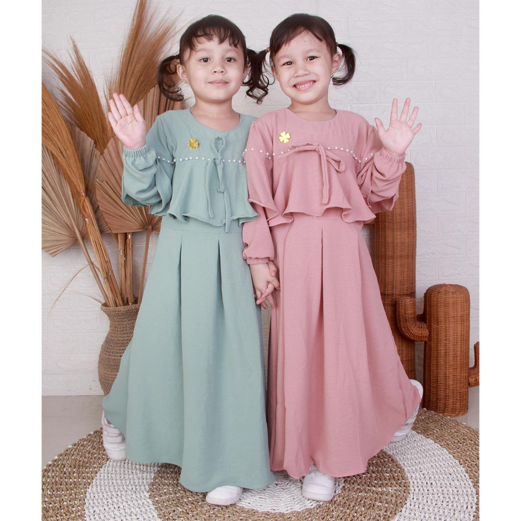 Gamis Children Noera Crinkle Airflow Mute Free Brosss 3-11 ปี