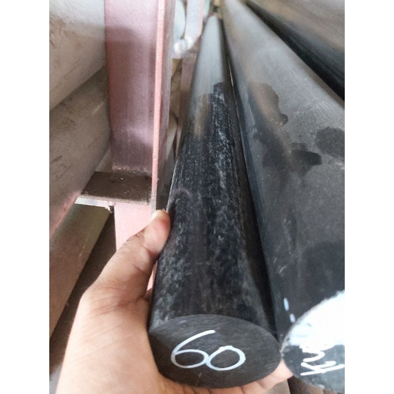 As Rod POM สีดํา 60 มม. ความยาว 10 ซม. Polyacetal Hard Nylon Rod