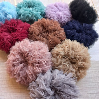 Scrunchie กระเบื้องผูกผม กระเบื้องเซมปอล กระเบื้อง HIJAB SCRUNCHIE HIJAB TULE