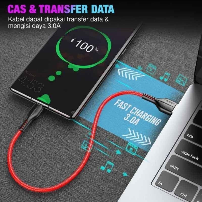 สายเคเบิลข้อมูล VEGER VG-18 Fast Charger 3.0 A ดั้งเดิม / สายชาร์จ / สายชาร์จ