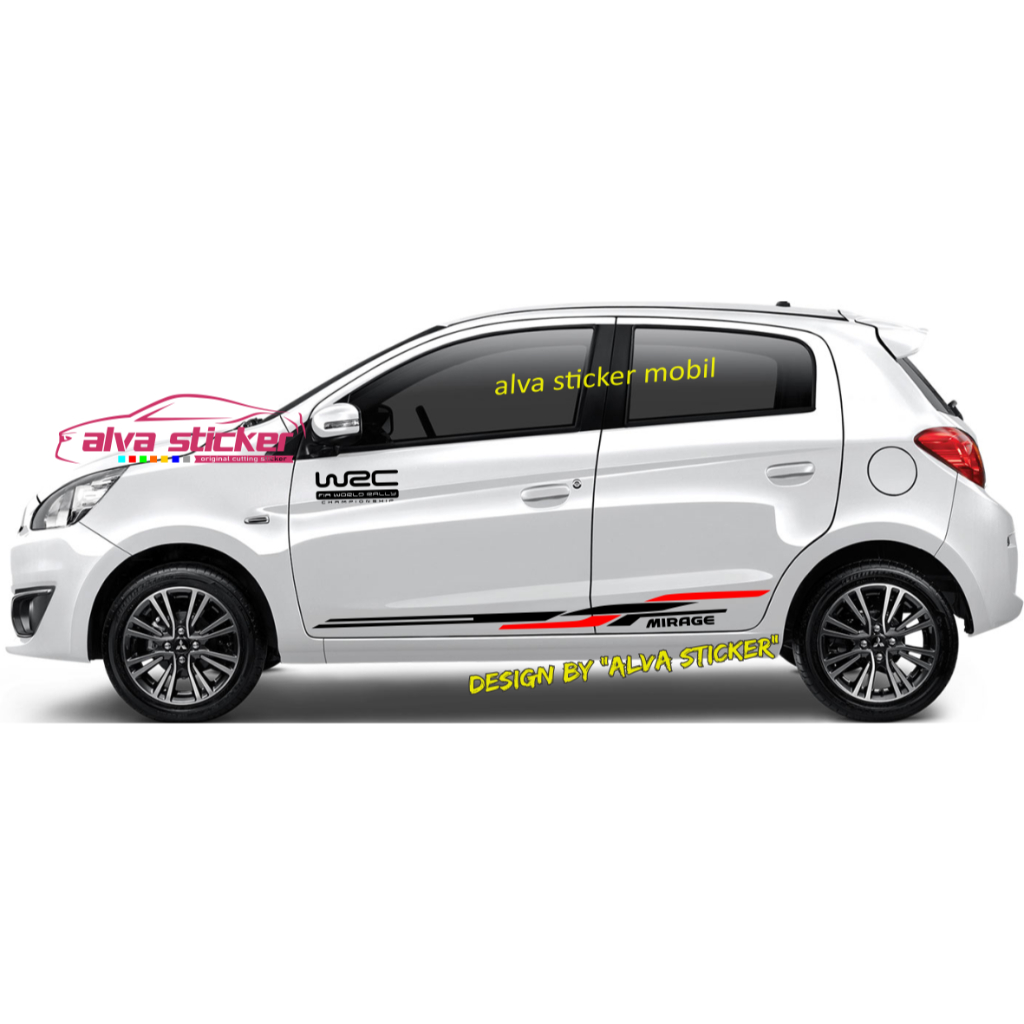 MITSUBISHI (VAV) สติ๊กเกอร์ดีไซน์ที่ดีที่สุด รายการการให้คํารามรถ itsubishi mirage สติ๊กเกอร์ wrc bo