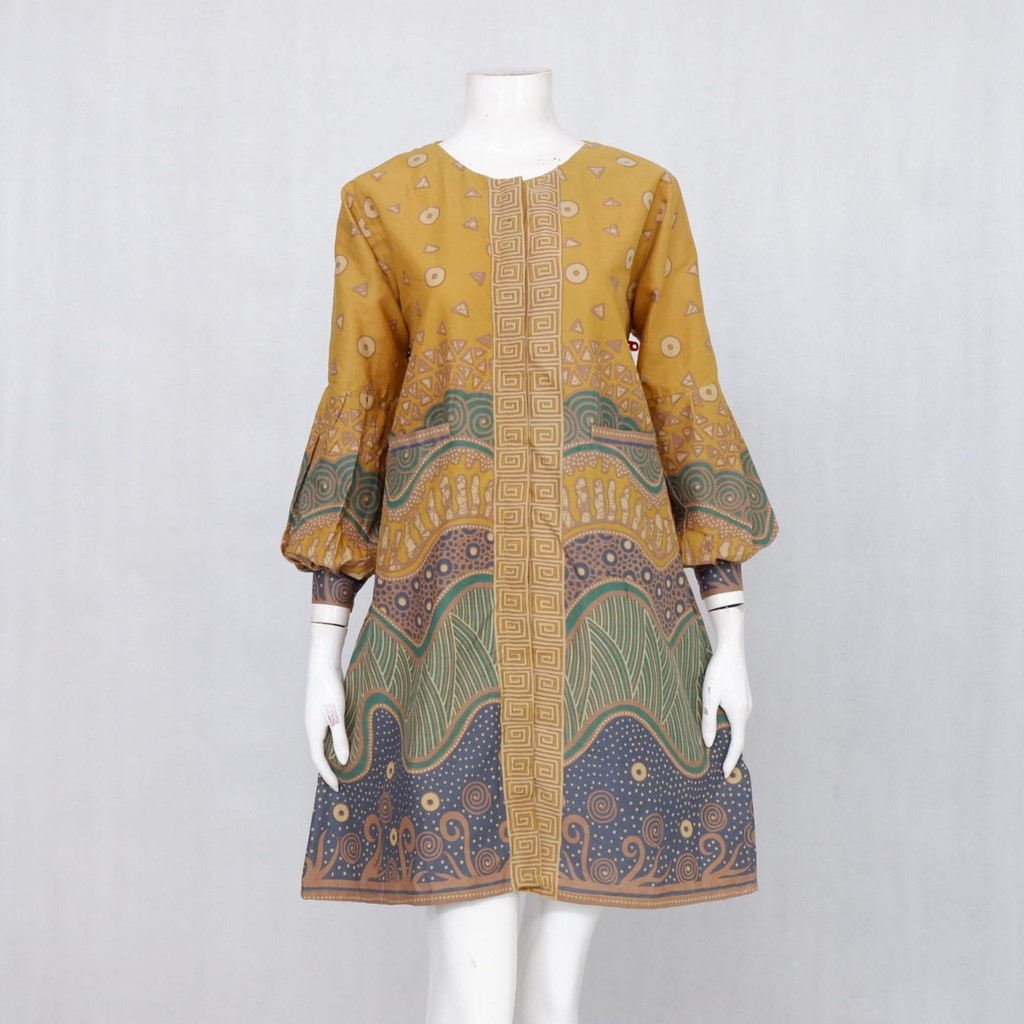 LANGITJUA BATIK SOLO - BESTARI SOLO BATIK TUNIC 03 | BESTARI BATIK WORK DRESS BUSUI FRIENDLY