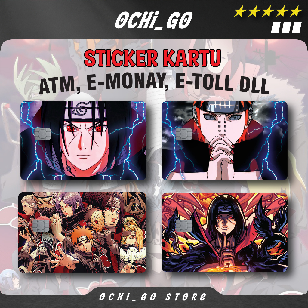 สติ๊กเกอร์การ์ด ATM Akatsuki Garskin Skin Card ATM Anime - Akatsuki | นารูโตะ | ซาสึเกะ ซาสึเกะ ซาสึเกะ | สติ๊กเกอร์การ์ด Kakashi Bca Atm | เจ้าสาว เจ้าสาว เจ้าสาว | INDEPENDENT INDEPENDENT | เดบิต เดบิต | บัตรเครดิต | อีมันนี่ | Flazz HOLOGRAM
