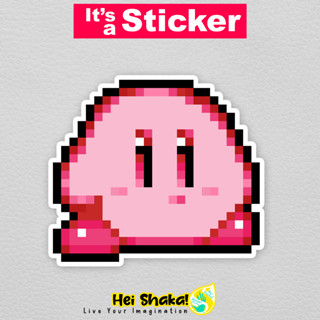 สติกเกอร์ไวนิล Heishaka Kirby Classic Pixel กันน้ํา สําหรับติดตกแต่งเกมเมอร์