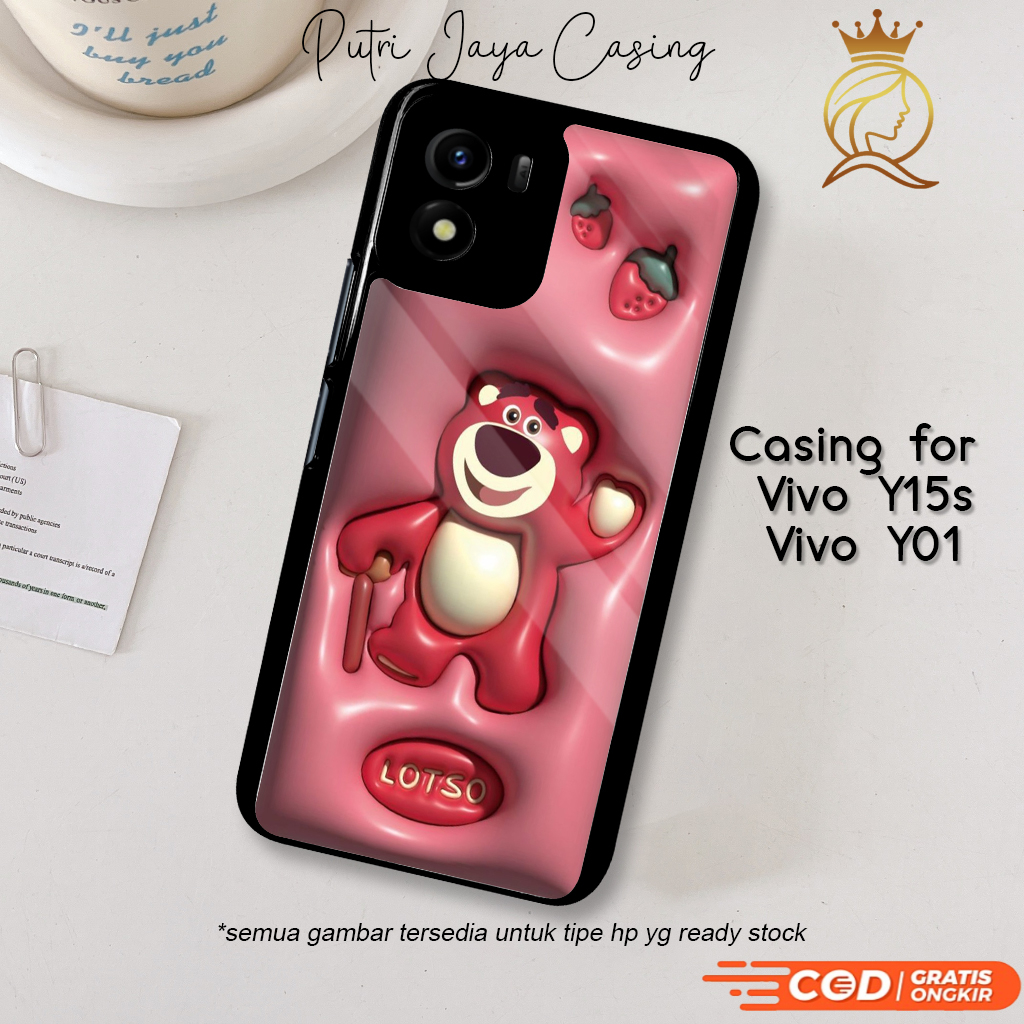HP Vivo Y15s Y01 เคสโทรศัพท์ Vivo Y15s Y01 CUTEBEAR ล่าสุดกรณีน่ารักกรณีอะนิเมะกรณีอะนิเมะกรณีตัวละค