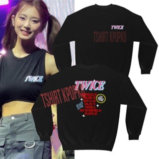 เสื้อกันหนาว คอกลม พิมพ์ลาย Kpop twice 5th world 3 มิติ สําหรับผู้ชาย