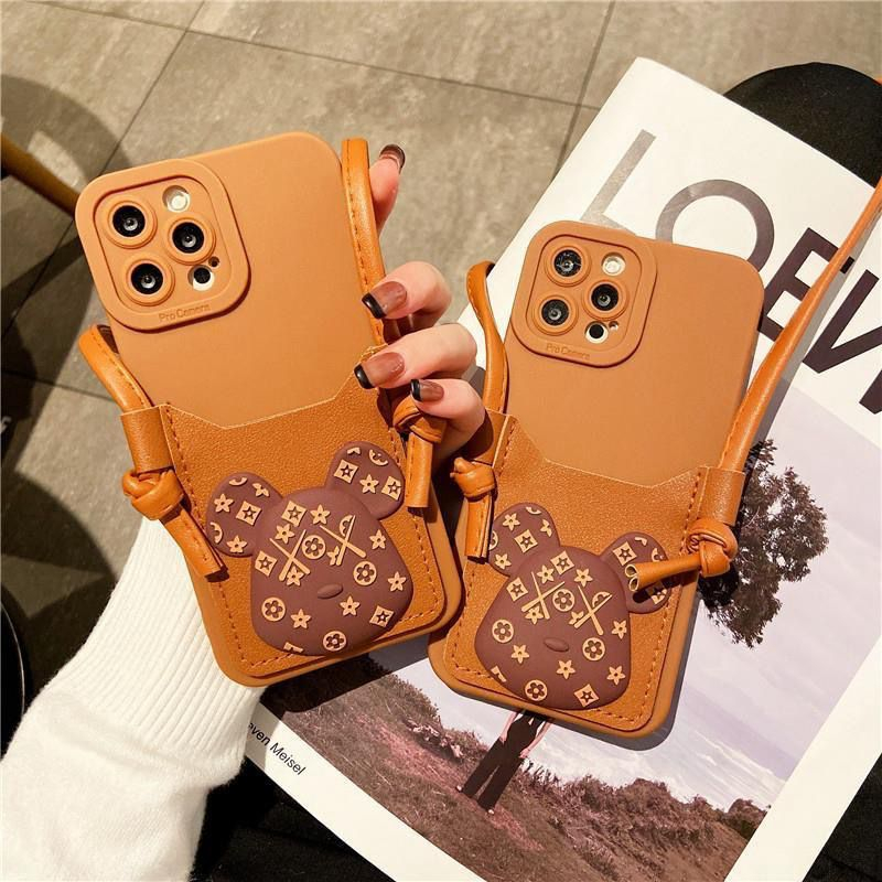 Simple Sling Strap Case FH63 EQ03 สําหรับ Iphone 6 6+ 6s+ 7 8 7+ 8+ X Xs 11 12 13 14 + 15 + 16 + Plu