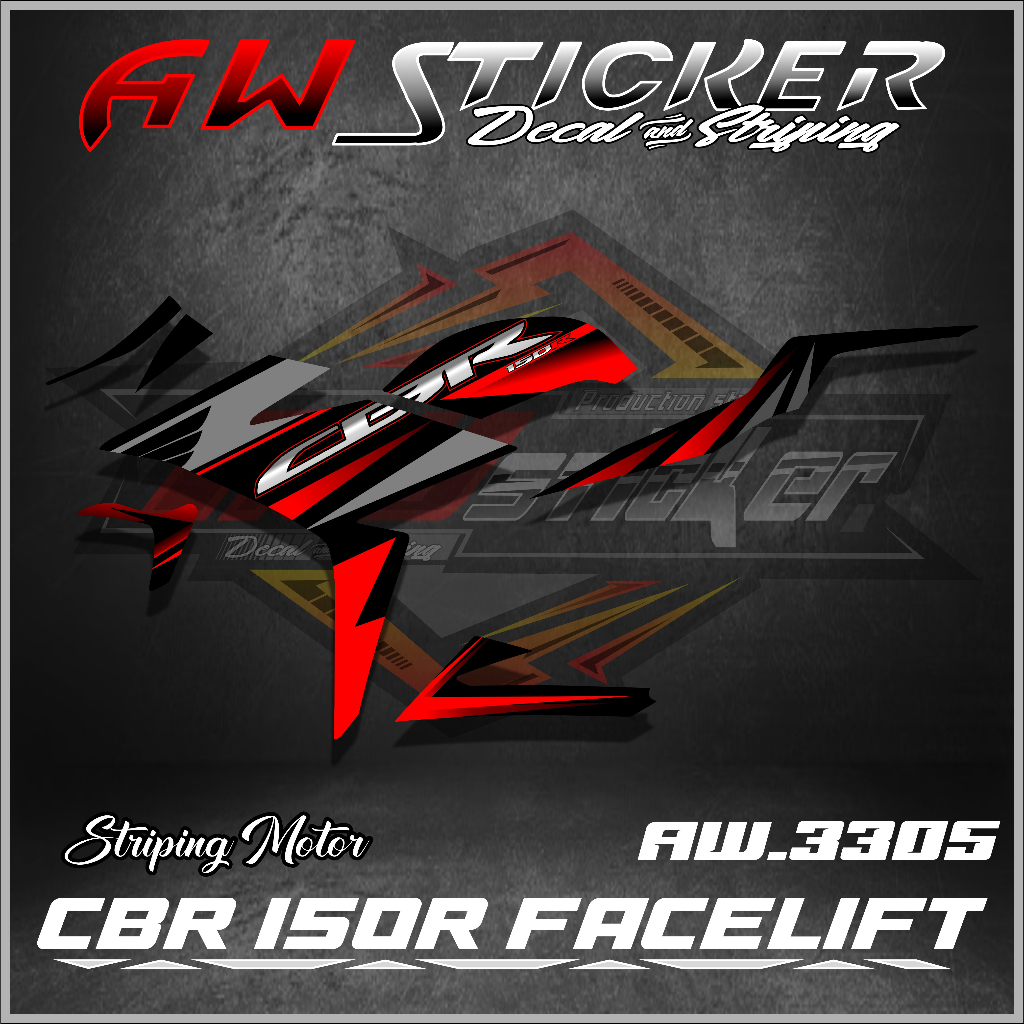สติกเกอร์ Cbr 150R Facelift 2016-2019 Cbr150r aw-3305 สําหรับติดตกแต่งรถยนต์