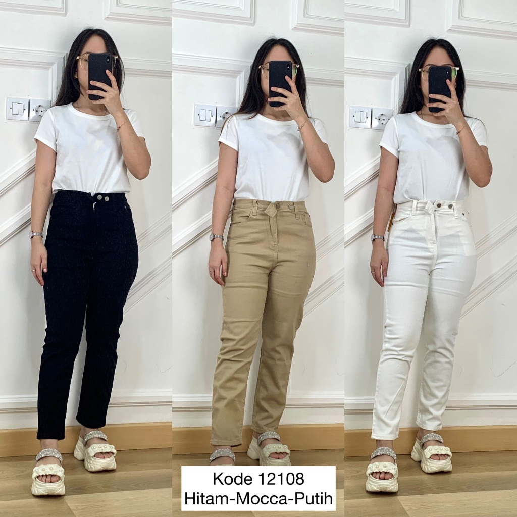 12108 กางเกงขายาวลําลอง CHUU 5KG JEANS BANGKOK IMPORT PREMIUM LONG JEANS PANTS TWIN BUTTON NIGHT TO 