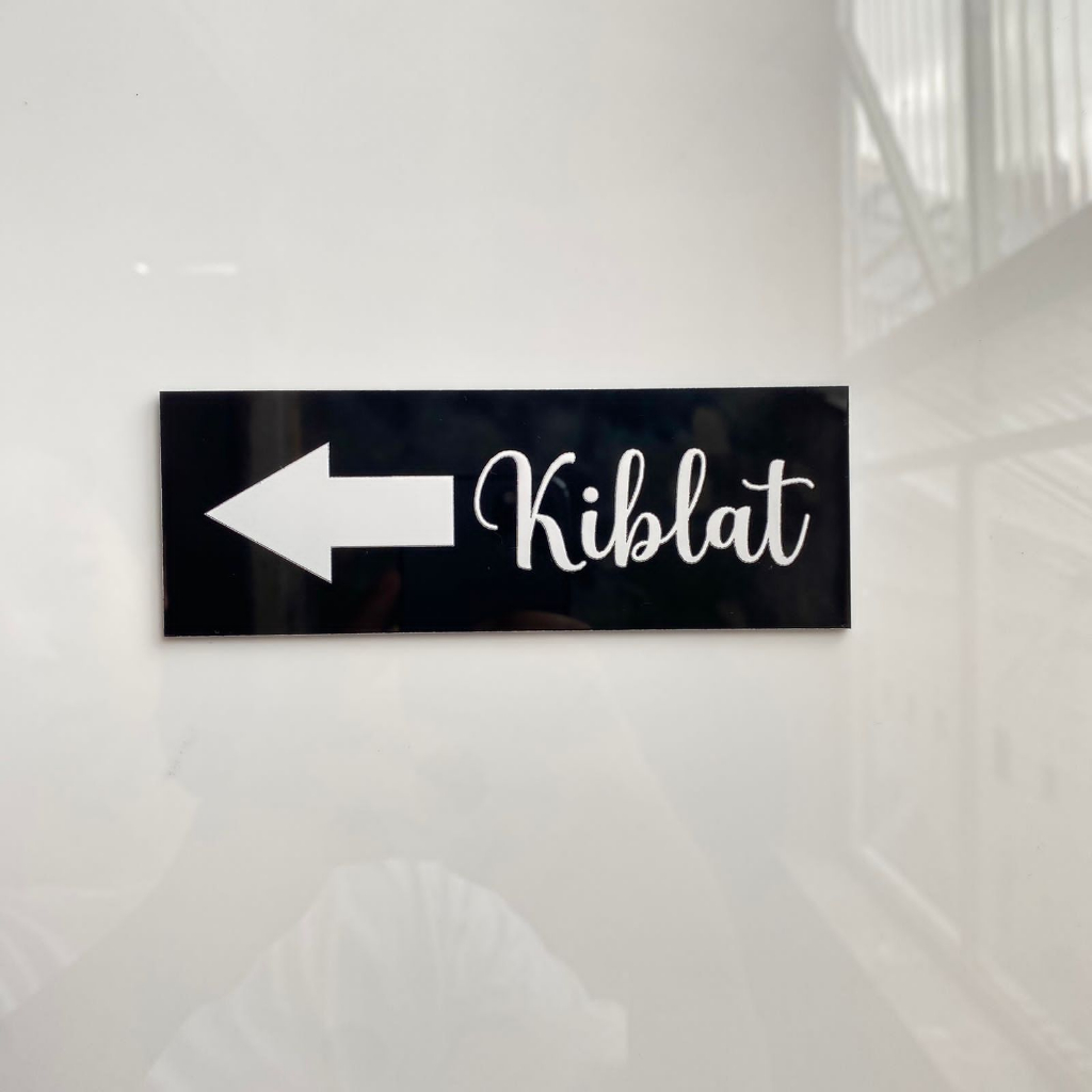 ป้ายอะคริลิคใส่ทิศทาง Qibla / ป้าย Qibla
