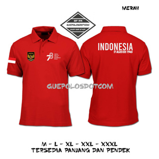 เสื้อโปโล คอปก 11th - INDONESIA August - สิงหาคม Yu RI ครบรอบ 78 ปี สําหรับ INDONESIA Forward - GueDotcom