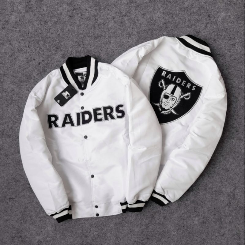 Varsty RAIDERS BLACK STARTER JACKET FULLTAG + ฉลากนําเข้าระดับพรีเมียม