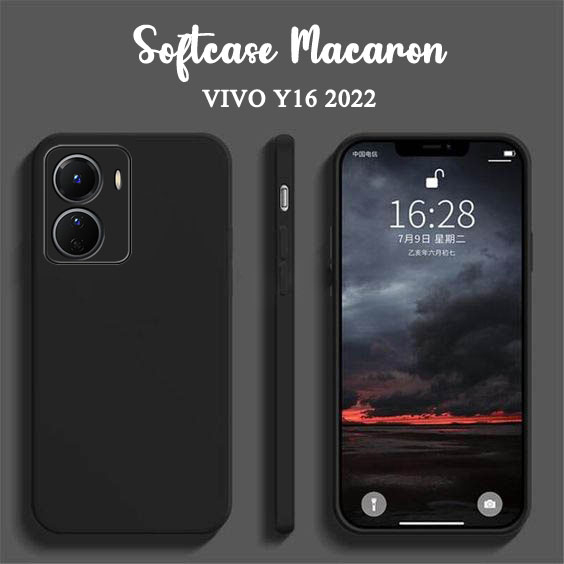Plain Macaron Softcase Vivo Y16 2022 - Softcase Protect Camera Vivo Y16 2022 - เคส Vivo Y16 2022 - เ