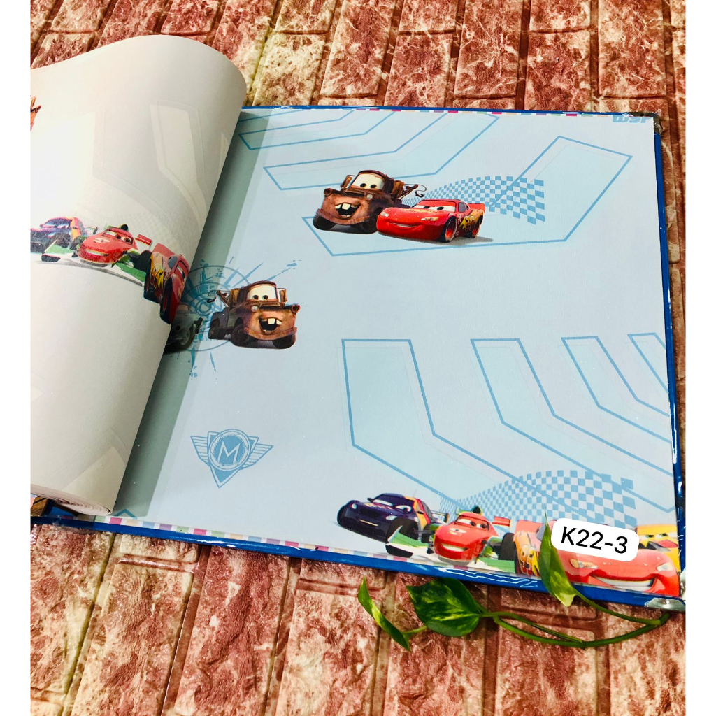 Macqueen KID STORY กระดาษติดผนังเด็กลายรถ