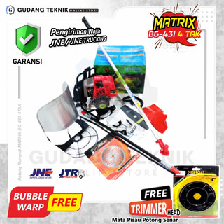 Mesin Potong Rumput Gendong 4 Tak BG431 MATRIX / Brush Cutter Paddy Reaper Pemotong Rumput Padi BG 431 MATRIX