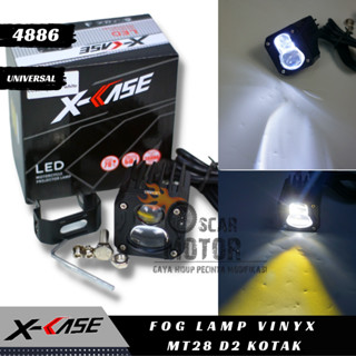 Mt28 ไฟตัดหมอก LED เลเซอร์ VINYX X-CASE สีขาว สีเหลือง เลเซอร์ LED กล่องสปอตไลท์ UNIVERSAL รถจักรยานยนต์ รถยนต์