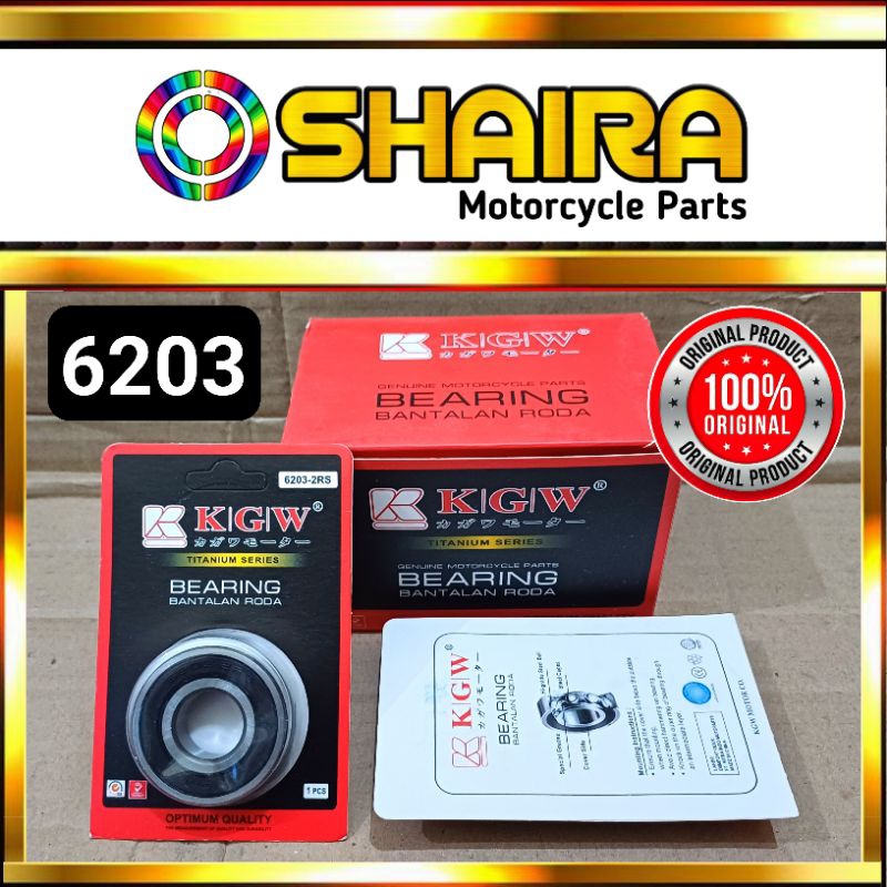 แบร์ริ่ง 6203 KAAWA ยี่ห้อ ORIGINAL/KLAHAR 6203/LAHER 6203/WHEEL GEAR BEARING 6203 KLAHAR 6203 KLAR 