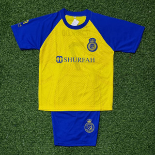 ชุดเสื้อฟุตบอล Ronaldo SET AL NASSR สําหรับเด็กผู้ชาย