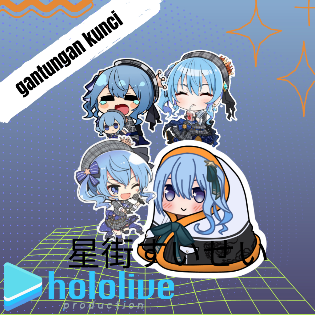 Gantungan Hoshimachi Suisei HOLOLIVE พวงกุญแจอะคริลิค