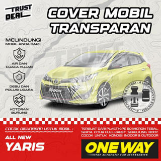 ผ้าคลุมรถยนต์พลาสติก แบบหนา กันน้ํา สีโปร่งใส สําหรับ NEW YARIS