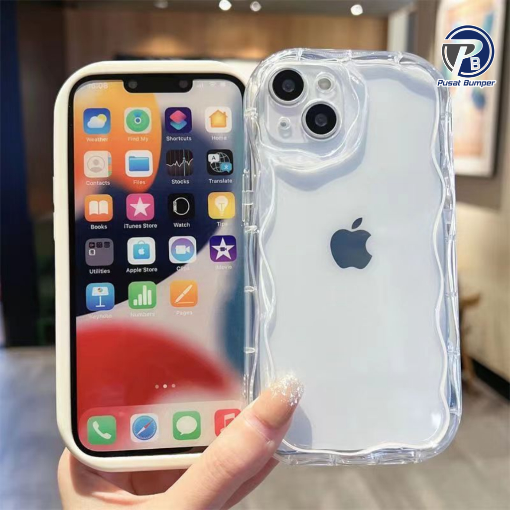 CLEAR WAVY MELTING SILICONE SOFTCASE สําหรับ REALME 8 8I C1 C2 C53 C51S C51 5 10 C11 C20 C21Y C25Y C