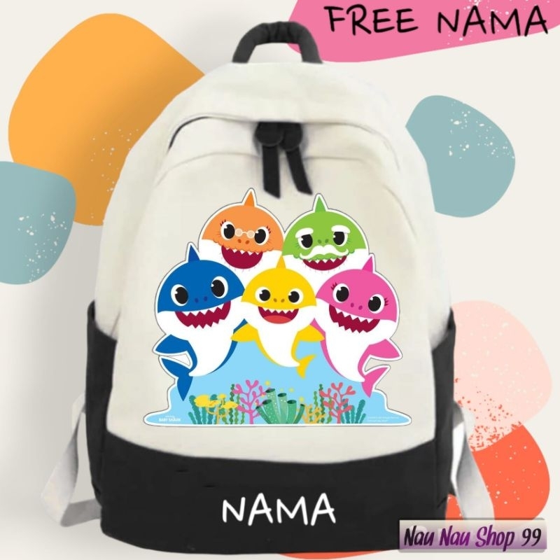 (FREE NAME) BABY SHARK กระเป๋าเป้เด็ก
