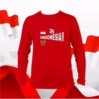 เสื้อยืดแขนยาว ลาย INDONESIA VIRAL DISTRO Independence August 17th สําหรับผู้ชาย