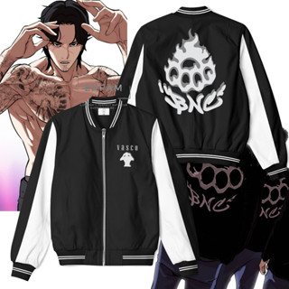 เสื้อแจ็กเก็ต ลายการ์ตูน Sukajan Vasco Burn Knuckle BNC Lookism Comic Manhwa สไตล์เกาหลี