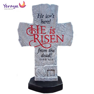 โมเดลไม้กางเขน He is Risen สําหรับตกแต่งบ้าน ของขวัญทางวิญญาณ