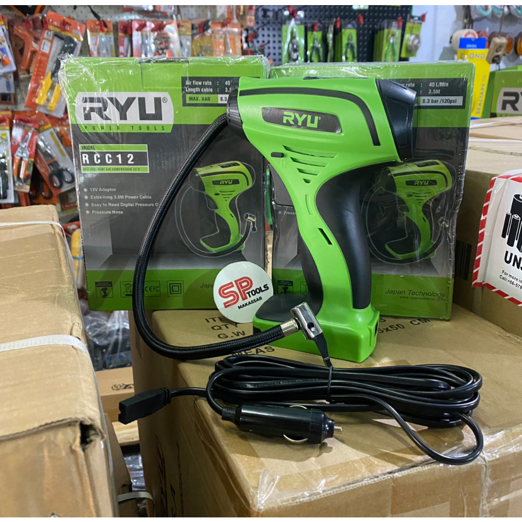 COMPRESSOR / COMPRESSOR PORTABLE MINI CAR AIR PUMP DC RYU RCC12