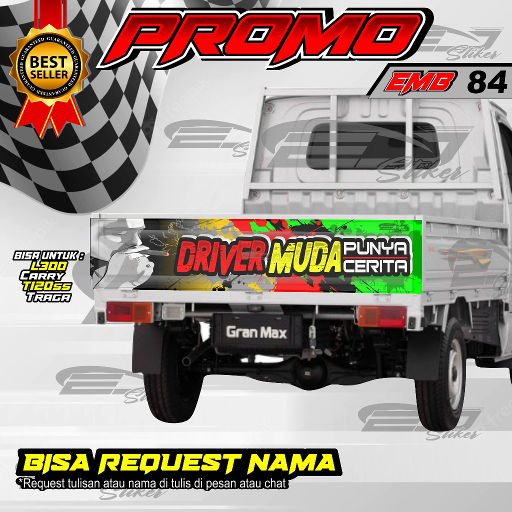 ด้านหลังสติ๊กเกอร์กดขึ้น L300, MEGA CARRY, FUTURA, T120SS, GRANDMAX-DECAL สติ๊กเกอร์สีที่กําหนดเอง-E