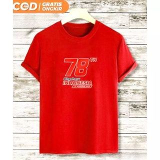 เสื้อยืดผ้าฝ้าย พิมพ์ลาย Indonesian Independence 78th สําหรับผู้ชาย และผู้หญิง 2023