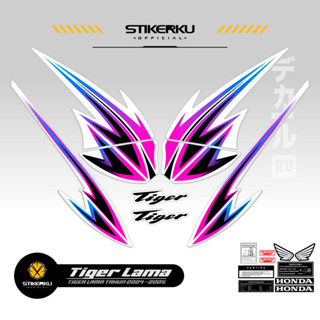 สติกเกอร์ TIGER 2000s OLD TIGER สําหรับติดตกแต่งรถยนต์ HONDA TIGER 2000s HONDA TIGER HONDA Stickers POLET TIGER Stickerskudecall MOTIF 4s