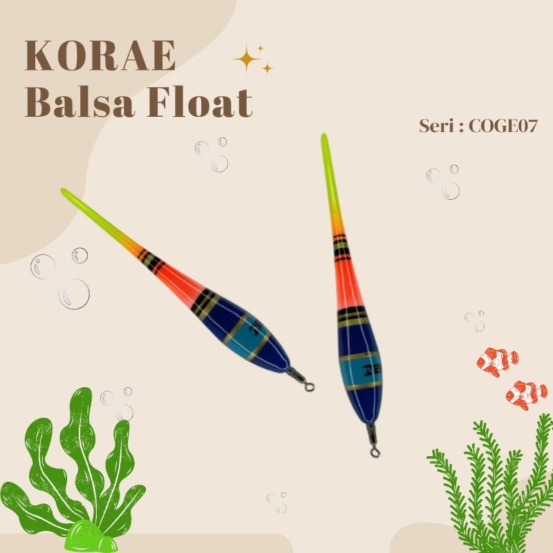 Balsa float KORAE COGE07 ทุ่นตกปลาบัลซ่าแฮนด์เมด KORAE