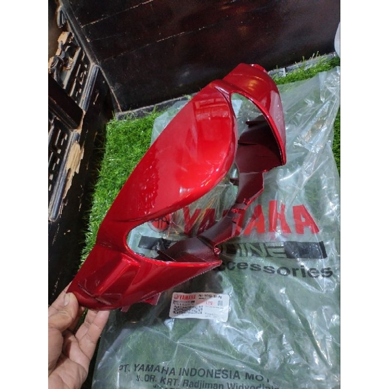 MERAH Mio Smile ผ้าคลุมหัวหน้า สีแดงมารูน ต้นฉบับ Yamaha Mio Smile ฝาหน้า สีแดงมารูน ต้นฉบับ Yamaha