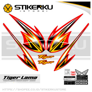 สติกเกอร์ TIGER 2000s OLD TIGER สําหรับติดตกแต่งรถยนต์ TIGER 2000s TIGER OLD HONDA TIGER HONDA Stickers POLET TIGER My MOTIF 3Rd