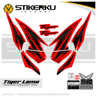 สติกเกอร์ TIGER 2000s OLD TIGER สําหรับติดตกแต่งรถยนต์ TIGER 2000s TIGER OLD HONDA TIGER HONDA Stickers POLET TIGER My 7Th MOTIF