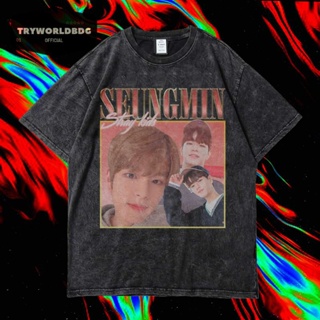 เสื้อยืด พิมพ์ลาย Tryworldbdg OFFICIAL "SEUNGMIN" | เสื้อเชิ้ต ซักได้ | หินล้าง | เสื้อยืด ขนาดใหญ่ | เสื้อยืด พิมพ์ลาย Homage | เสื้อยืด พิมพ์ลาย Seungmin STRAY KIDS สําหรับเด็ก