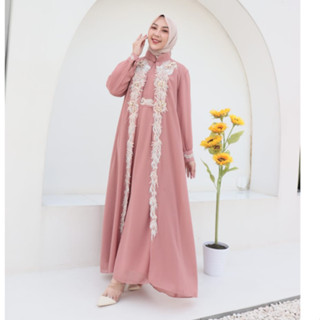 Kaftan Tille DREES ฟรีเข็มขัดนิรภัย LAPIS FURIING Kaftan Fatimah Tille LAPIS Tille