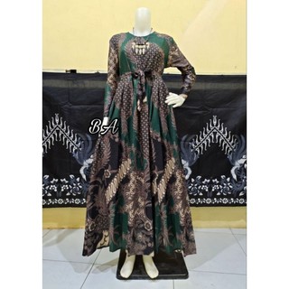 GAMIS BATIK SRIWEDARI MAXI BUMIL/BUSUI KATUN SOGAN ALLSIZE & JUMBO
