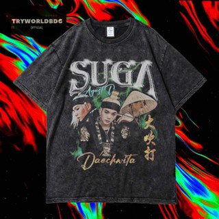 เสื้อยืด พิมพ์ลาย Tryworldbdg OFFICIAL "SUGA" | เสื้อเชิ้ต ซักได้ | หินล้าง | เสื้อยืด ขนาดใหญ่ | เสื้อยืด ลาย Suga AGUST D DAECHWITA ซักล้างได้