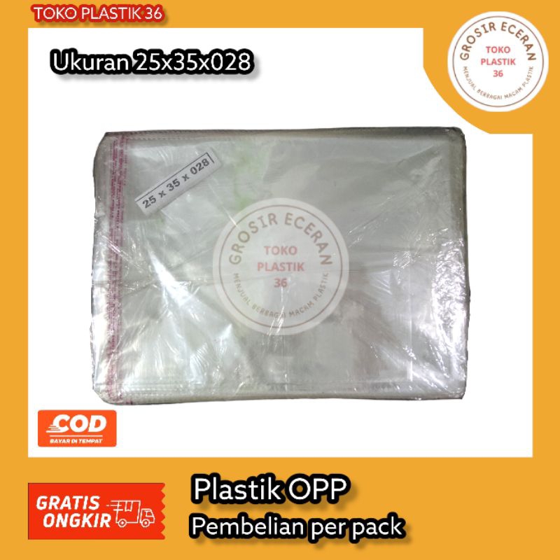 Opp Plastic Uk 25x35x028 - TokoPlastik36