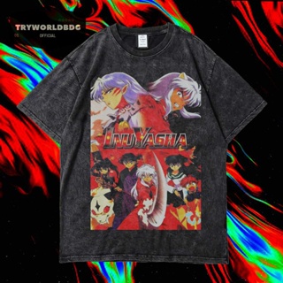 เสื้อยืด พิมพ์ลาย Tryworldbdg OFFICIAL "INUYASHA" | เสื้อเชิ้ต ซักได้ | หินล้าง | เสื้อยืด ขนาดใหญ่ | เสื้อยืด พิมพ์ลายการ์ตูน Inuyasha JUMP COMICS WASHING VINTAGE