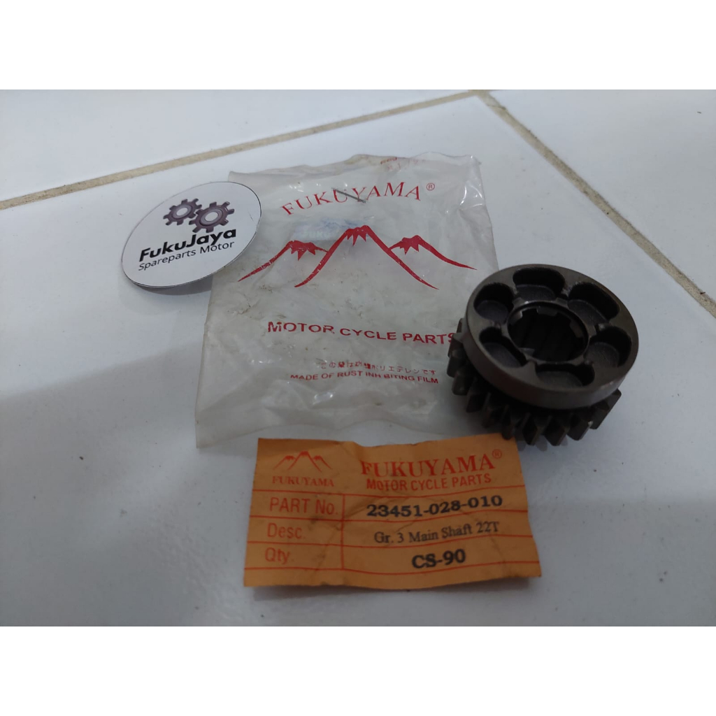 Fukuyama Gear Gir 3 เพลาหลัก (MS) 22 T Honda CS-90 CS 90